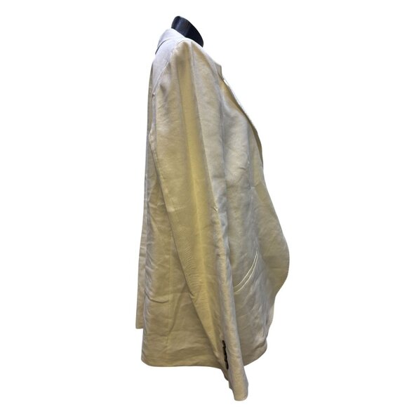 Lafayette 148 New York Womens White Cotton Linen Blazer Jacket Size 18 - Picture 3 of 6